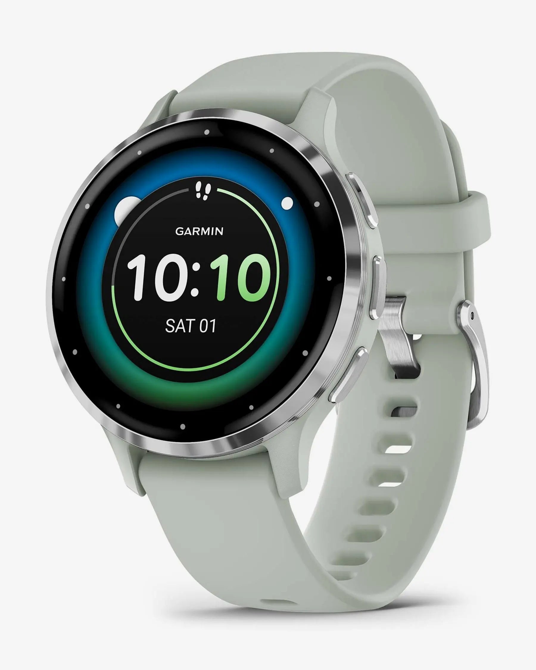 Garmin Venu 3S Smartwatch Plata con Correa Verde Pálido