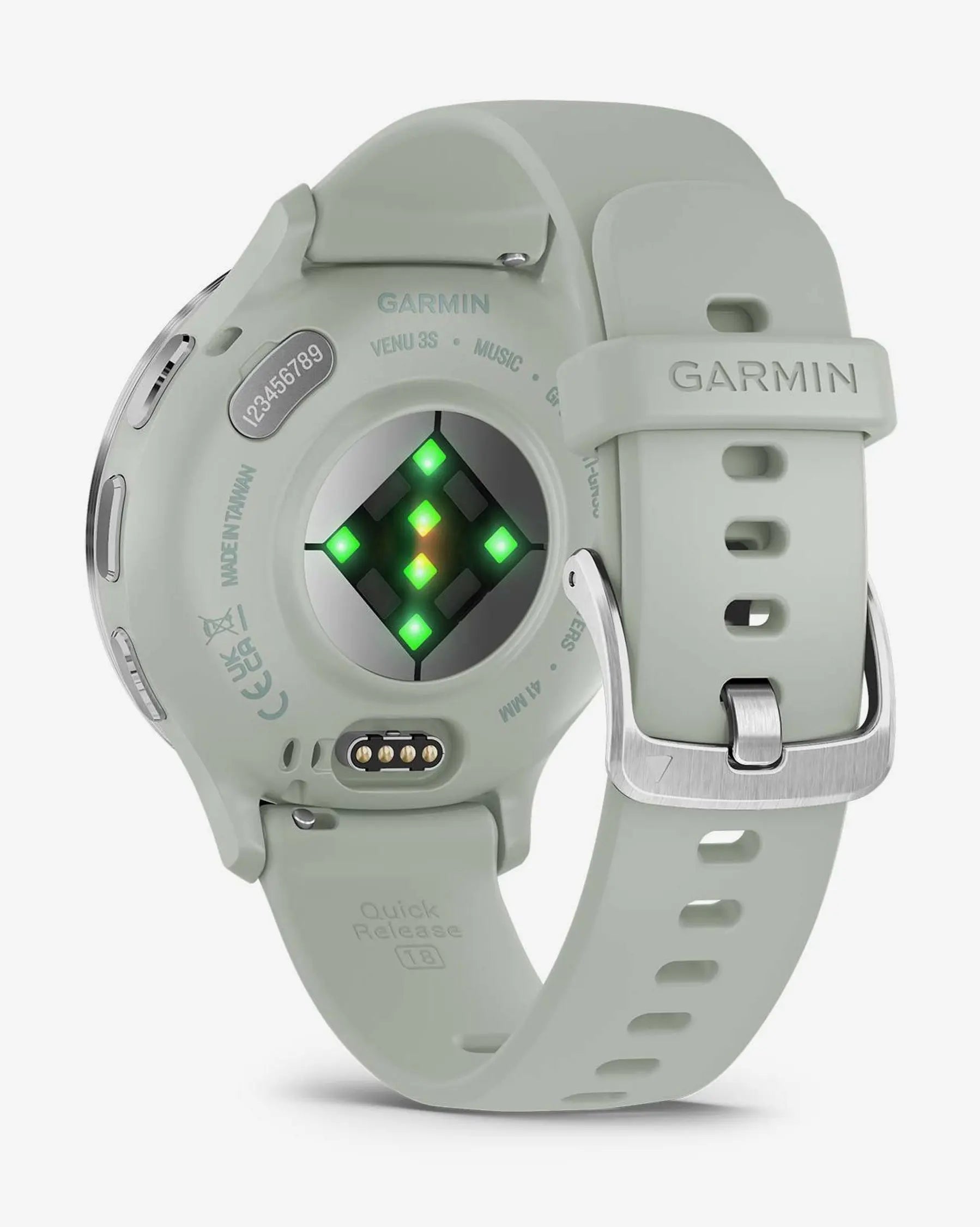Garmin Venu 3S Smartwatch Plata con Correa Verde Pálido