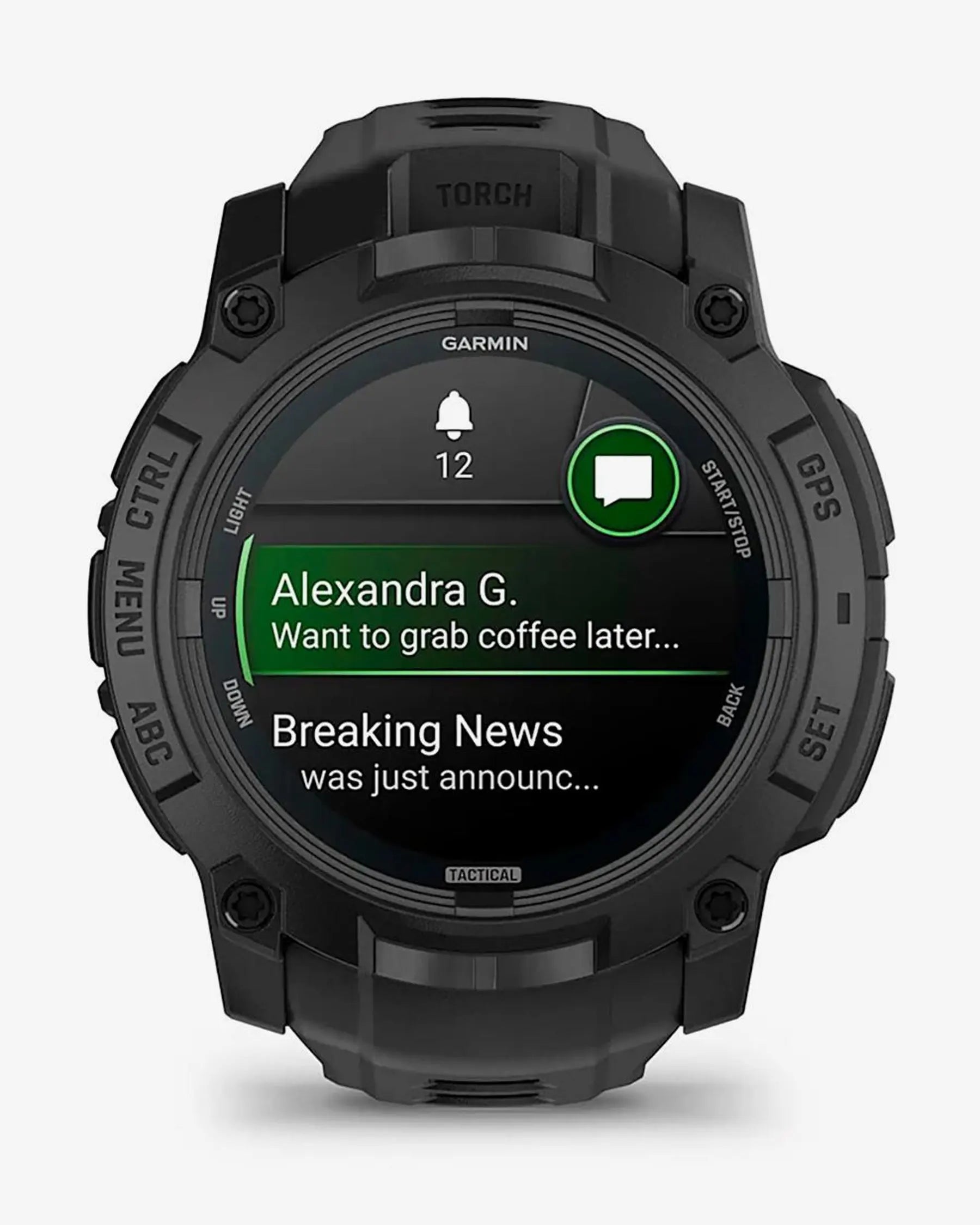 Garmin Instinct 3 AMOLED Tactical 50 mm GPS Smartwatch Negro